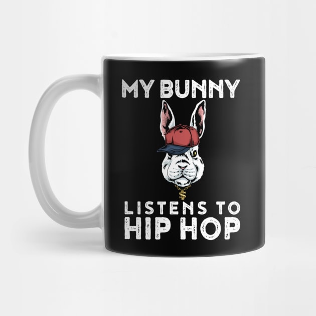 Hip Hop Bunny Funny Rap Gift by CatRobot